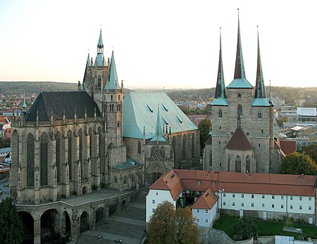 Erfurt cathedral and severi church 2