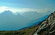 Karnische Alpen: Monte Cróstis, Blick zum Monte Creta Forata