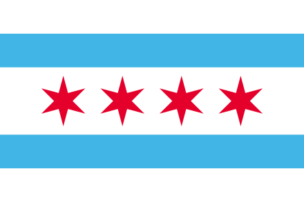 On the flag of Chicago, three of the stripes reflect the traditional "sides" of the city.