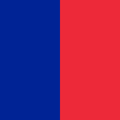 The flag of Paris, source of the tricolour's blue and red stripes