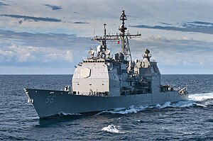 Flickr - Official U.S. Navy Imagery - USS San Jacinto approaches the amphibious assault ship USS Kearsarge for a fueling at sea..jpg