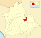 Расположение муниципалитета Фуэнтес-де-Андалусия на карте провинции