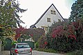 Residential stable house, stable building, barn and gate system (archway and gate) of a three-sided courtyard