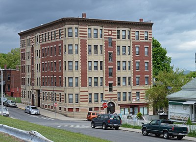 Gauthier Block, one of several Italianate brick tenements designed by architect Oscar Beauchemin.[58]