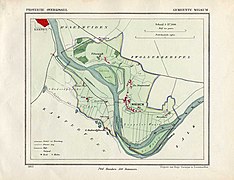 Kaart van de gemeente Wilsum die op deze manier bestaan heeft van 1811 tot 1937