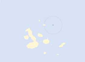 Distribución geográfica del pinzón de Darwin de Genovesa picogrueso.