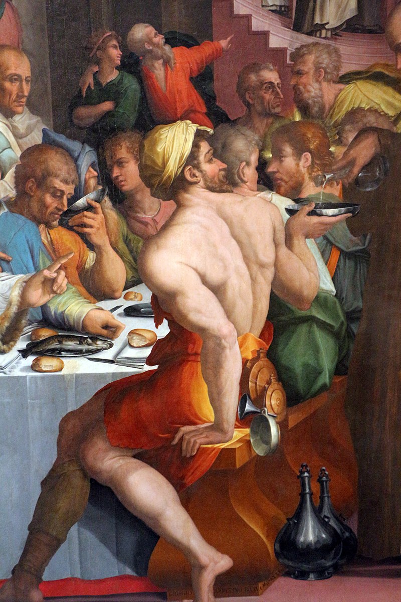 Giorgio vasari, cena in casa di san gregorio magno, 1540, da s. giovanni in bosco, 05.jpg