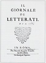 Thumbnail for Giornale de' Letterati