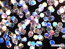 Magnified nail polish Glitter nail polish under the microscope, magnification x100.jpg