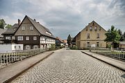 English: Buildings in Großschönau (Sachsen). Polski: Zabudowa we wsi Großschönau, Saksonia.