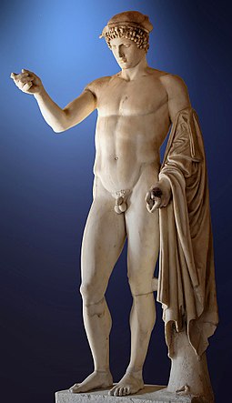 So-called "Logios Hermes" (Hermes Orator). Marble, Roman copy from the late 1st century BC - early 2nd century AD after a Greek original of the 5th century BC. Hermes Logios Altemps 33.jpg