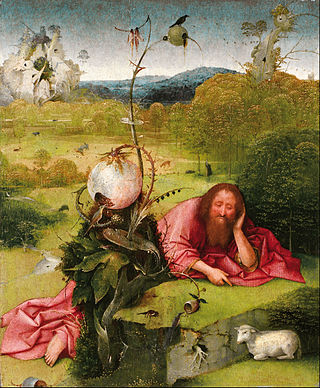 <i>St. John the Baptist in the Wilderness</i> Painting by Hieronymus Bosch