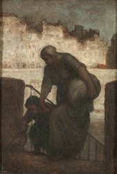 Honoré Daumier - Une laveuse au Quai d'Anjou (Spălătorie pe Quai d'Anjou) - 1964-2 - Albright - Knox Art Gallery.tiff