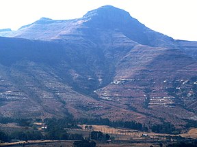 Gesig op die berg uit Clarens