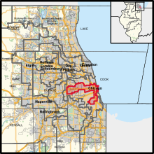 Description de l'image Illinois's 7th congressional district (since 2023).svg.