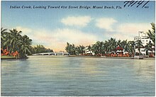 Indian Creek, Looking toward 41st Street Bridge, Miami Beach, Florida (8029950230).jpg