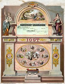 International Organisation of Good Templars membership certificate 1868.jpg