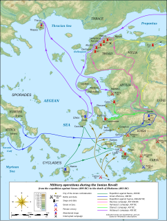 Ionian Revolt Military rebellions by Greek cities in Asia Minor against Persian rule (499 BC–493 BC)