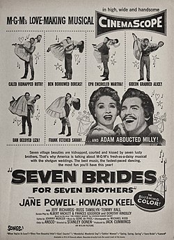 Jane Powell and Howard Keel in 'Seven Brides for Seven Brothers', 1954.jpg