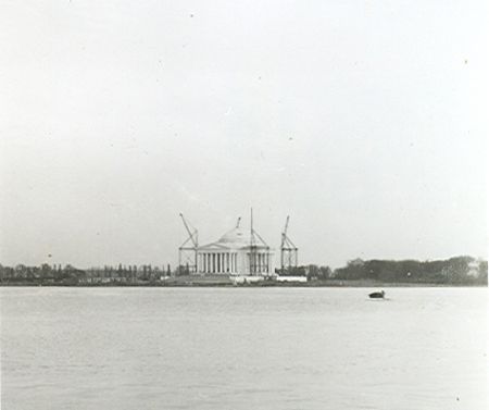 Under construction in 1941, as seen from across the Tidal Basin
