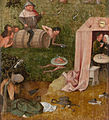 „Алегория на чревоугодничеството и сладострастието“. ок. 1500. Художествена галерия на Йелски университет. Ню Хейвън (Кънектикът)
