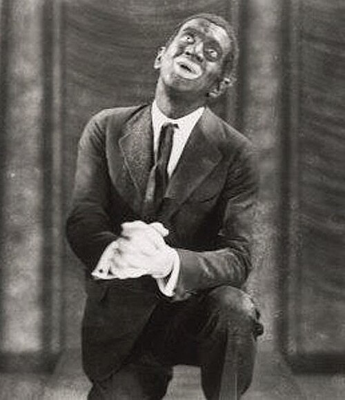 Al Jolson as a minstrel in The Jazz Singer (1927)