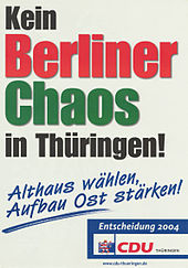 Landtagswahl In Thüringen 2004: Parteien, Ergebnis, Detailergebnis