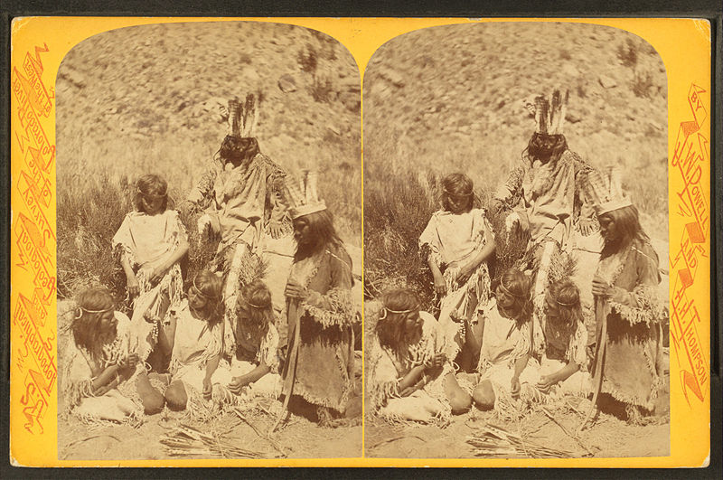 File:Kai-vav-its, a tribe of Pai Utes living on the Kai-bab Plateau near the Grand Cañon of the Colorado in Northern Arizona - the necklace, by Hillers, John K., 1843-1925.jpg