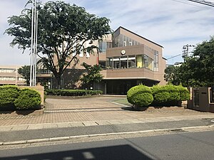川崎市立井田中学校の正門