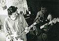 Kiki und Menusch bei einer Band-Probe im August 1979