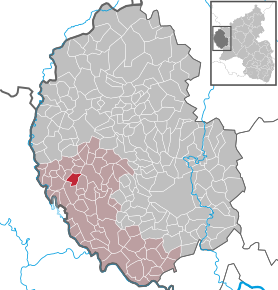 Poziția Koxhausen pe harta districtului Eifelkreis Bitburg-Prüm