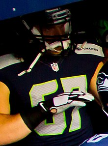 Sokoli with the Seattle Seahawks in 2015 Kristjan Sokoli (cropped).jpg