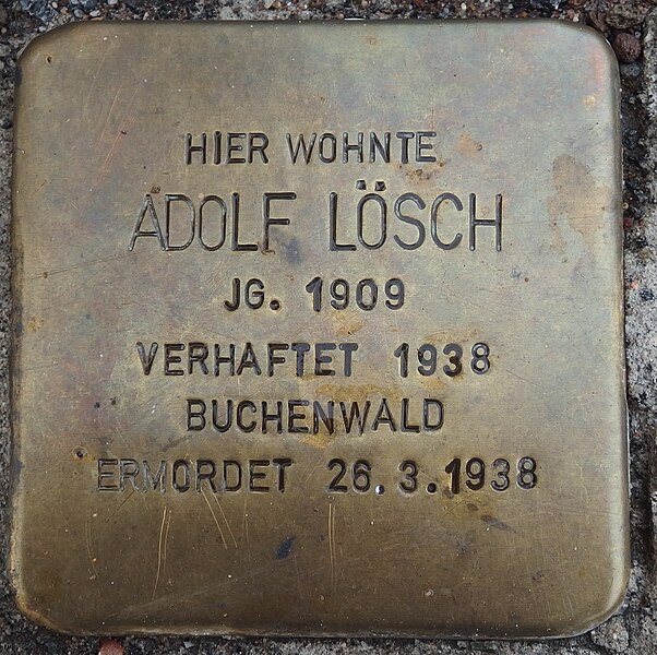 File:Lösch, Alfred Stolperstein.jpg