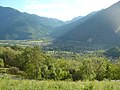 Vue sur La Chambre et Sainte-Marie de Cuines dans les premiers kilomètres de l'ascension.