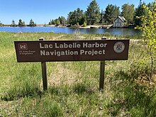 Lac La Belle Harbor Navigation Sign. Lac La Belle Sign.jpg