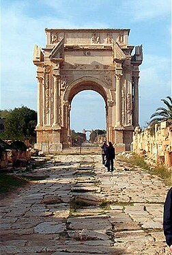 Arc de Septime Sévère à Leptis Magna.