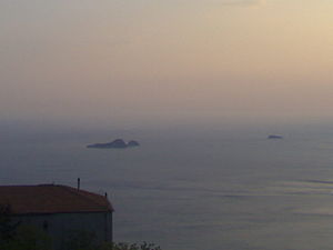 Li Galli gezien vanaf Positano