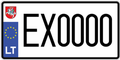 License plate of Lithuania EX0000 electric (2023) (2)