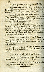 Sidan 124 ur Lindskogs Korrt beskrifning om Skara stift 2:a häftet (1813). (31.3 Mpx)