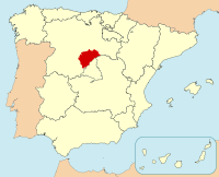 Letak Provinsi Segovia di Spanyol