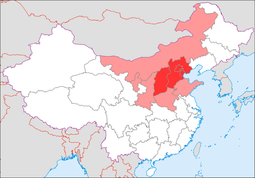 Northern China (a much broader area named Beifang)