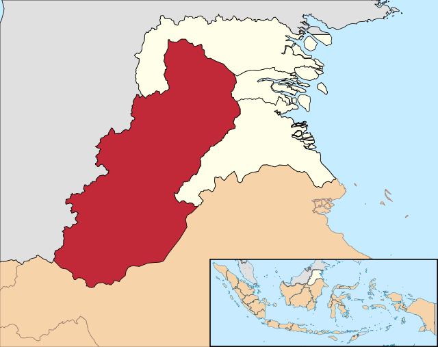 馬利瑙縣在北加里曼丹省的位置