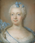 Drottning Lovisa Ulrika som kronprinsessa. Pastell omkring 1745–46.