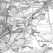 Ordnance Survey map, 1817-1830 series Luckington from OS 1817- 1830 series map.jpg