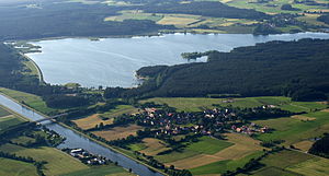 Rothsee with the Rhine-Main-Danube Canal in the foreground (2010)