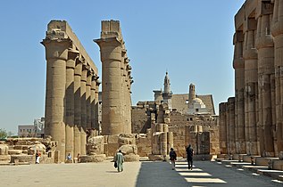 The colonnade of Amenhotep III at the Luxor temple