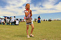 * Nomination Young Mongolian girl at the local Naadam festival. Kharkhorin, Övörkhangai Province, Mongolia. --Halavar 10:15, 11 November 2014 (UTC) * Promotion Little bit motion blur at one leg but acceptable. --Cccefalon 10:52, 11 November 2014 (UTC)