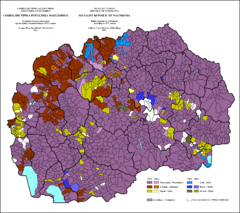 Ethnic structure of SR Macedonia by settlements 1971.