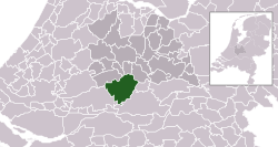Highlighted position of Vijfheerenlanden in a municipal map of Utrecht