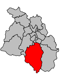 Kanton na mapě arrondissementu Oloron-Sainte-Marie
